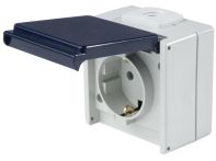 AS-Schwabe Steckdose 1-fach mit 2 Leitungseinführungen