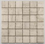 Bärwolf Mosaik 4,8 x 4,8 cm Square White Beige Travertine R10 - CM-09010