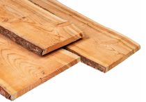 Schwartenbrett Lärche 24x150-350 mm sägerau - Bonanzabrett