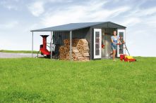 Biohort Seitendach für GH Europa 6/7 dunkelgrau-metallic | 150x300 cm