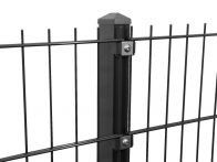 Growi Doppelstabmattenzaun Komplettset Anthrazit - Elemente 2,5 m breit - incl. Pfosten und Befestigung