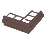 Blanke BALKON Drainviertelkreisprofil Außenecke 90 Grad Aluminium