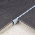 Blanke Estrichdehnungsprofil Kunststoff Betongrau