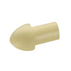 Blanke Viertelkreisprofil Außenecke Aluminium-Optik