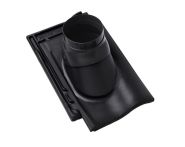 Braas Rubin 11V(P) Ton-Abgasrohrdurchgang (9328742) Matt vulkanschwarz