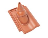 Braas Rubin 11V(H) Ton-Antennenziegel mit Aufsatz (7829700) Matt naturrot