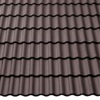 Braas Harzer Pfanne Star Matt Dunkelbraun | Betondachsteine Flächenset