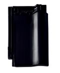 Braas Rubin 9V ganzer Flächenziegel, gelocht (8690114) Seidenmatt tiefschwarz