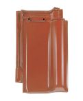 Braas Rubin 13V Ganzer Flaechenziegel gelocht (8290116) Seidenmatt Herbstrot