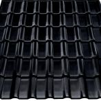 Braas Rubin 9V Seidenmatt tiefschwarz (Glasur) | Tondachziegel Flächenset