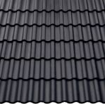 Braas Harzer Pfanne 7(BIG) Star Matt Tiefschwarz | Betondachsteine Flächenset