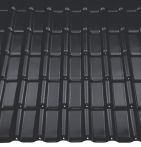 Braas Rubin 13V Seidenmatt Tiefschwarz durchgefärbt (Glasur) | Tondachziegel Flächenset