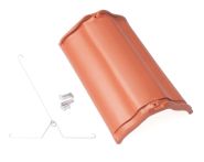 Braas Sattelfirst HO First Ausgleich ohne Muffe, mit 2 First- Systemklammern VKF (7707400) naturrot