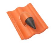 Braas Harzer Pfanne DuroVent Premium Solar- Kabeldurchgang (6629384) Star Matt Ziegelrot