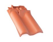 Braas Rubin 11V(H) Firstanschluss-Ortgangziegel links (7809203) Matt kupferrot