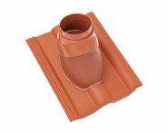 Braas Frankfurter Pfanne DuroVent Premium Abgasdurchgang (5138885) Protegon Matt klassisch-rot