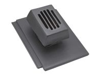 Braas Tegalit Aerlox Matt DuroVent-Premium Sanilüfter oben offen - Tiefschwarz