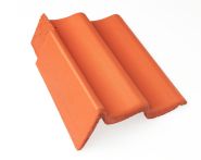 Braas Doppel-S Giebelstein Ausstich 88 mm links (5210185) Star Matt klassisch-rot