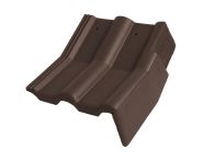 Braas Frankfurter Pfanne Protegon Knick-Giebelstein rechts (5127387) Protegon Matt dunkelbraun