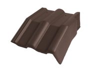 Braas Frankfurter Pfanne Protegon Mansard-Giebelstein rechts (5126387) Protegon Matt dunkelbraun