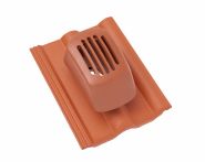 Braas Frankfurter Pfanne DuroVent Premium Sanilüfter offen (5138685) Protegon Matt klassisch-rot