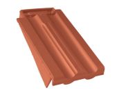 Braas Granat 11V Ortgangziegel links (8510103) Matt Kupferrot