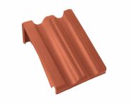 Braas Granat 11V Pultortgangziegel links (8512503) Matt Kupferrot