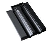 Braas Granat 13V Doppelwulstziegel (8410414) Seidenmatt Tiefschwarz