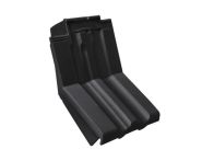 Braas Granat 13V Knick-Ortgangziegel links (8414414) Seidenmatt Tiefschwarz