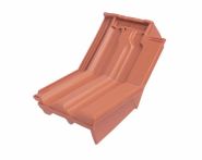 Braas Granat 13V Knick-Ortgangziegel rechts (8414300) Matt Naturrot