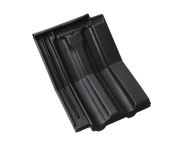 Braas Granat 13V Knickziegel (8414014) Seidenmatt Tiefschwarz