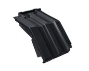 Braas Granat 13V Mansard-Ortgangziegel links (8415414) Seidenmatt Tiefschwarz