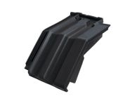 Braas Granat 13V Mansard-Ortgangziegel rechts (8415314) Seidenmatt Tiefschwarz