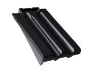 Braas Granat 13V Ortgangziegel links (8410114) Seidenmatt Tiefschwarz