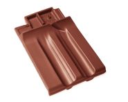 Braas Granat 13V Firstanschluss-Doppelwulst (8409306) Seidenmatt Kastanie