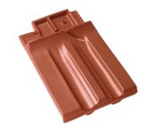 Braas Granat 13V Firstanschluss-Doppelwulst (8409303) Matt Kupferrot