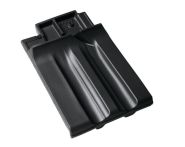 Braas Granat 13V Firstanschluss-Doppelwulst (8409314) Seidenmatt Tiefschwarz