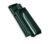 Braas Granat 13V Firstanschlussziegel halb (8409410) Seidenmatt Teak