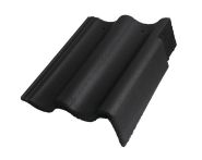 Braas Harzer Pfanne 7(BIG) Giebelstein Ausstich 110 mm rechts (6510280) Star Matt Schiefergrau