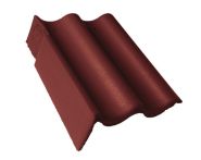 Braas Harzer Pfanne 7(BIG) Giebelstein Ausstich 110 mm links (6510381) Star Matt Tiefrot