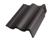 Braas Harzer Pfanne 7(BIG) Giebelstein Ausstich 88 mm rechts (6510083) Star Matt Granit