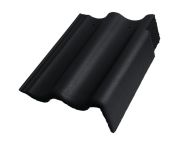 Braas Harzer Pfanne 7(BIG) Giebelstein Ausstich 88 mm rechts (6510079) Star Matt Tiefschwarz