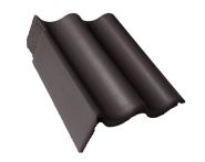 Braas Harzer Pfanne 7(BIG) Giebelstein Ausstich 88 mm links (6510183) Star Matt Granit