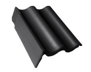 Braas Harzer Pfanne 7(BIG) Giebelstein Ausstich 88 mm links (6510180) Star Matt Schiefergrau