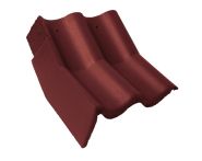 Braas Harzer Pfanne 7(BIG) Knick-Giebelstein links (6509481) Star Matt Tiefrot