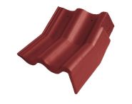 Braas Harzer Pfanne 7(BIG) Knick-Giebelstein rechts (6509381) Star Matt Tiefrot