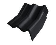 Braas Harzer Pfanne 7(BIG) Knick-Giebelstein rechts (6509379) Star Matt Tiefschwarz