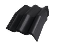 Braas Harzer Pfanne 7(BIG) Mansard-Giebelstein rechts (6512079) Star Matt Tiefschwarz