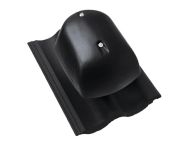 Braas Harzer Pfanne 7(BIG) DuroVent Premium Lüfter DN 150 (6528179) Star Matt Tiefschwarz