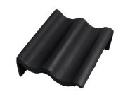 Braas Harzer Pfanne 7(BIG)Pult-Giebelstein links (6504879) Star Matt Tiefschwarz